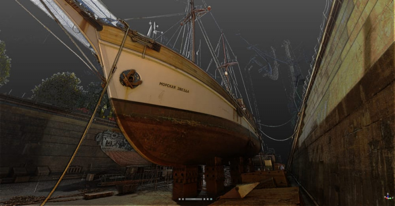 Лазерное сканирование шхуны "Морская Звезда"